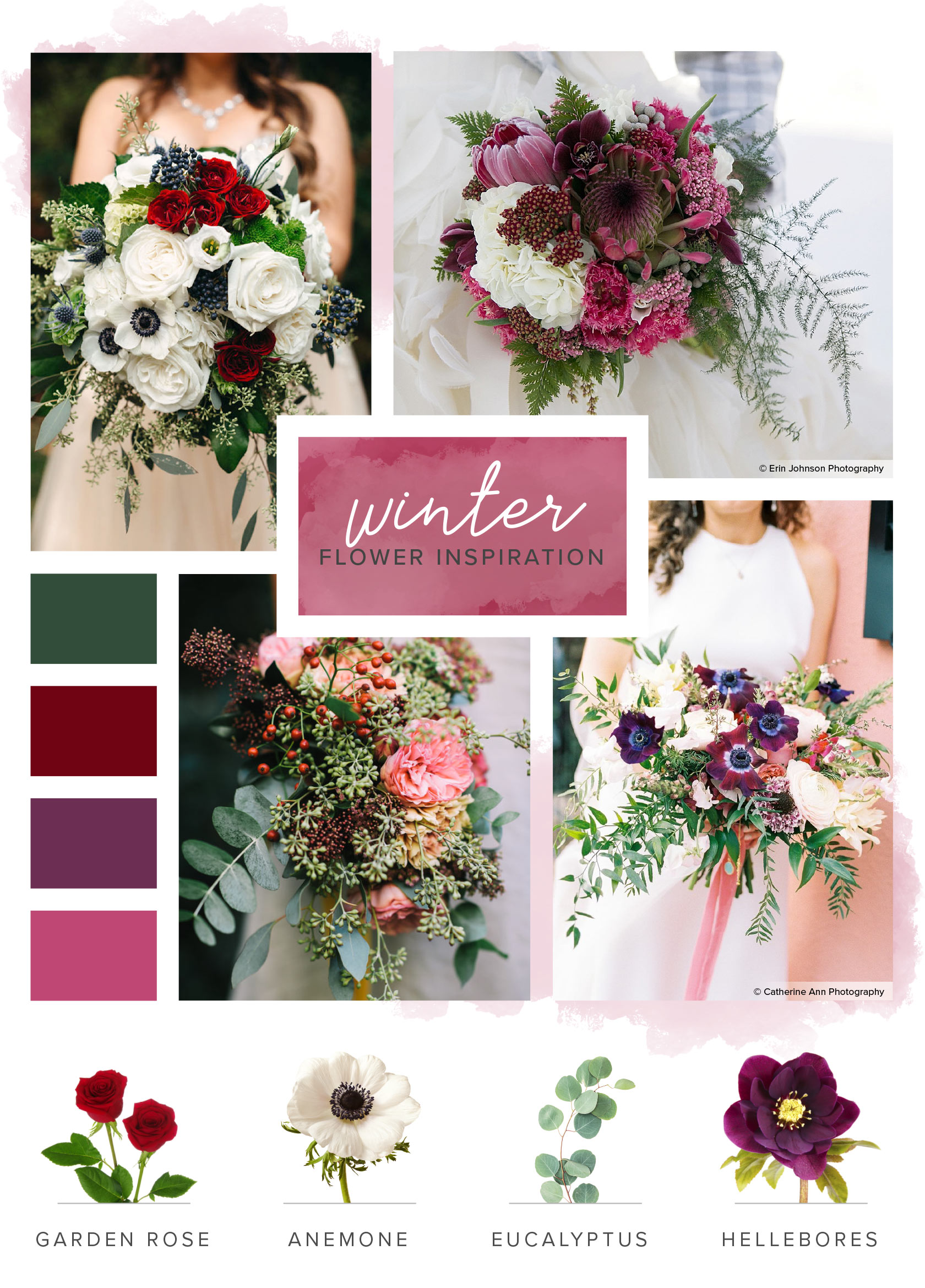 Winter wedding flower inspiration