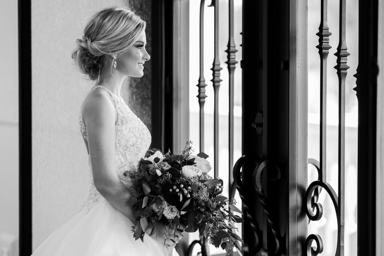 Bride's portrait at the Springs Event Venue in Rockwall 