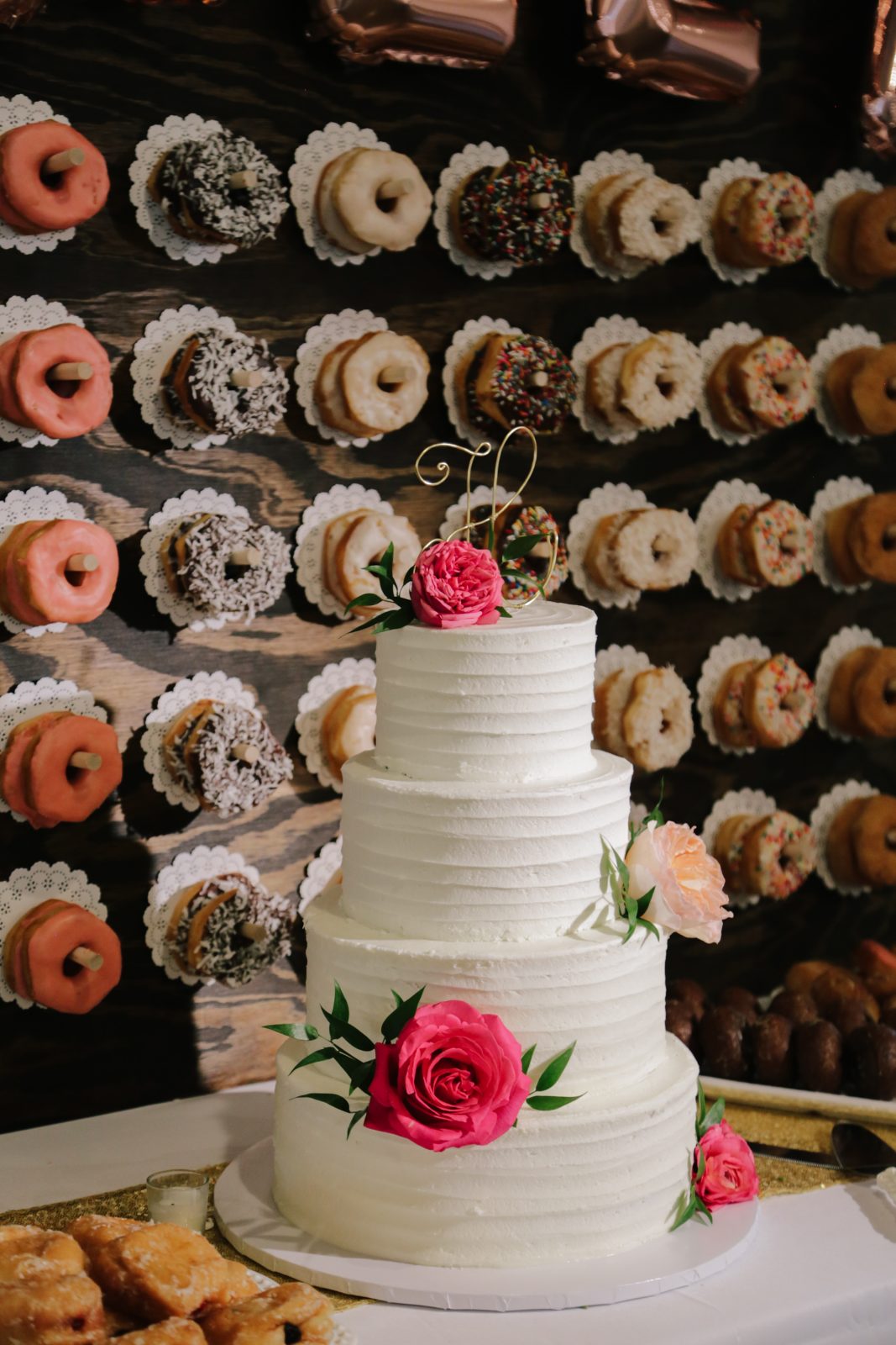 Wedding cake and donuts at the Springs Event Venue in Rockwall 