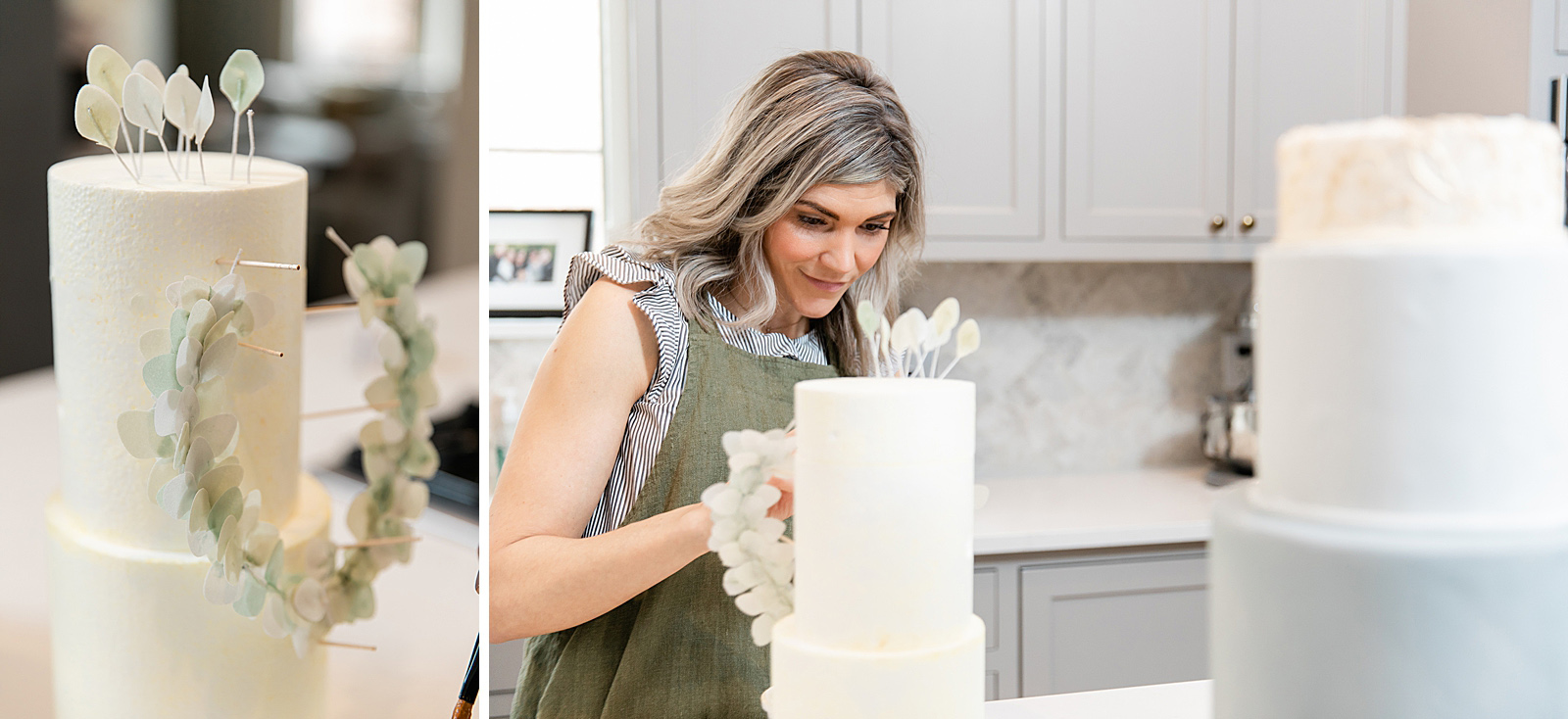 Behind the scenes wafer wedding cake creation by XO Cakery