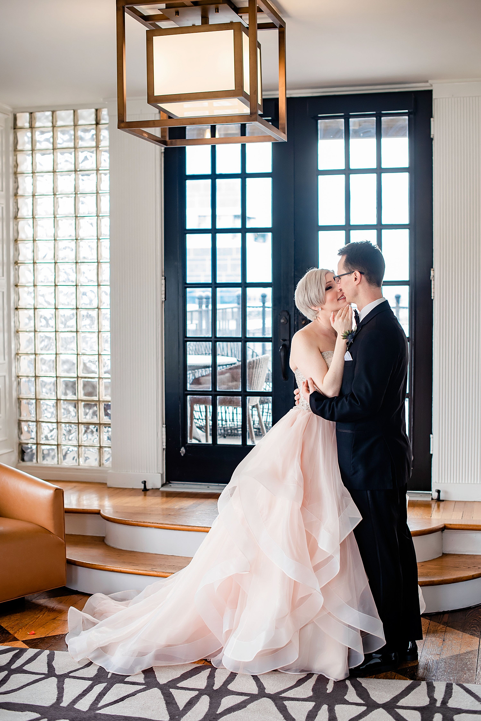 Bride and Groom portraits at Le Meridien Dallas, The Stoneleigh